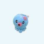 Cute octopus plush key ring blue