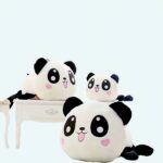 Plush Panda Heart Pillow Plush Animals Plush Panda Materials: Cotton