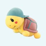 Purple turtle plush with cap