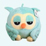 Cute green plush owl Plush Owl Plush Animals Materials: Cotton