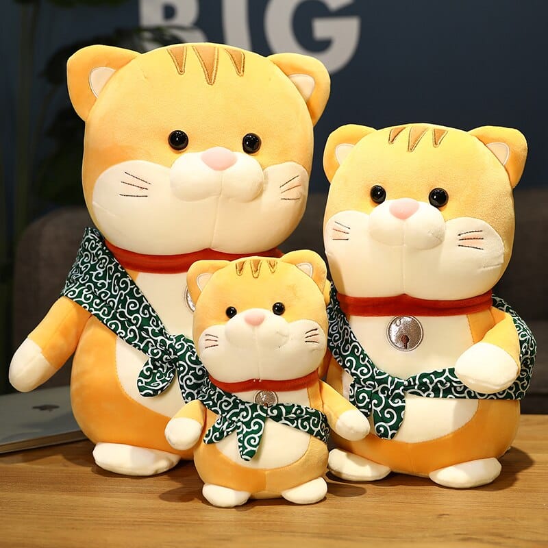 Peluche chat avec écharpe tout mignon Peluche Animaux Peluche Chat Matériaux: Coton
