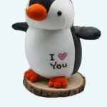 I love you penguin plush Color: Black