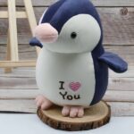 I love you penguin plush Color: Blue