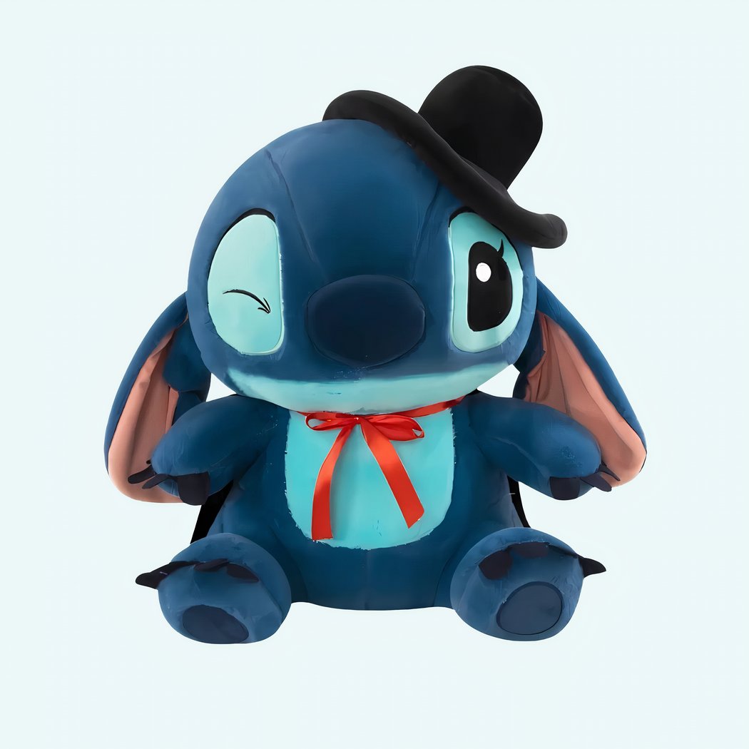 Stitch Plush with Cape and Bowler Hat IMG 03 2025 peluche stitch avec cape et chapeau melon 5
