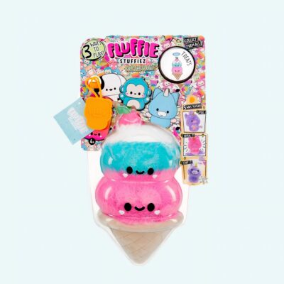 Fluffie Stuffiez Pink & Blue Ice Cream Cone Stuffed Animal