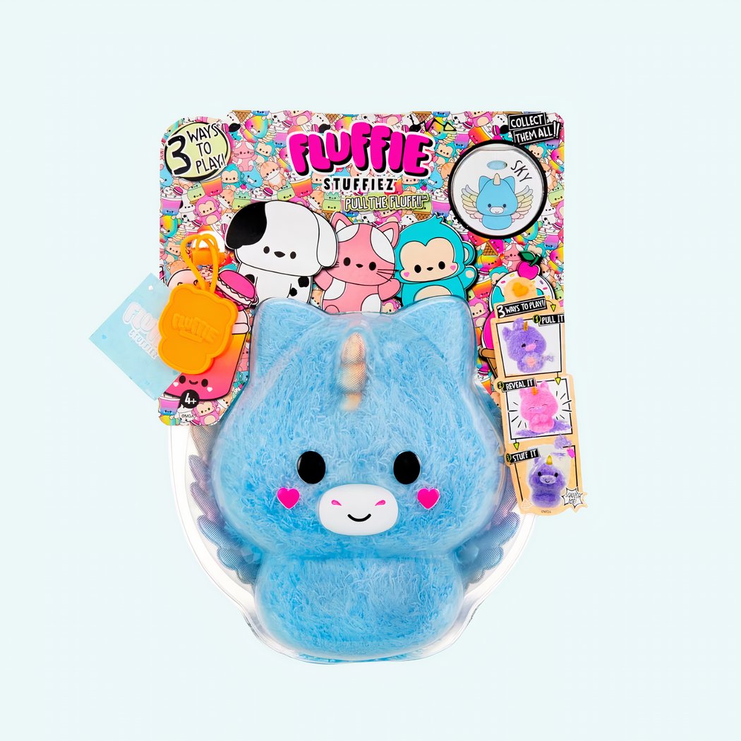 Fluffie Stuffiez Blue Unicorn Stuffed Animal IMG 06 2025 Peluche Fluffie Stuffiez licorne bleue 1