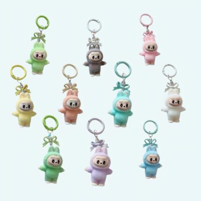 Labubu-Style Mini Keychain Plush