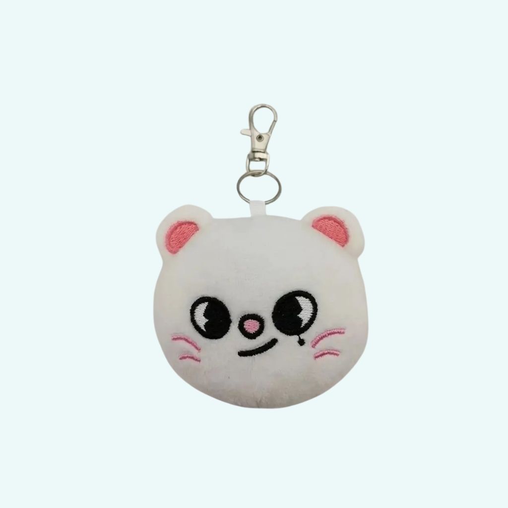 Stray Kids Hyunjin Kawaii Ferret Keychain Plush IMG 09 2025 Peluche Stray Kids Hyunjin porte clef furet kawaii 5