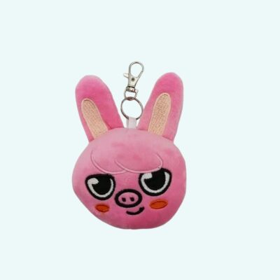 Stray Kids Changbin Kawaii Pink Rabbit Keychain Plush