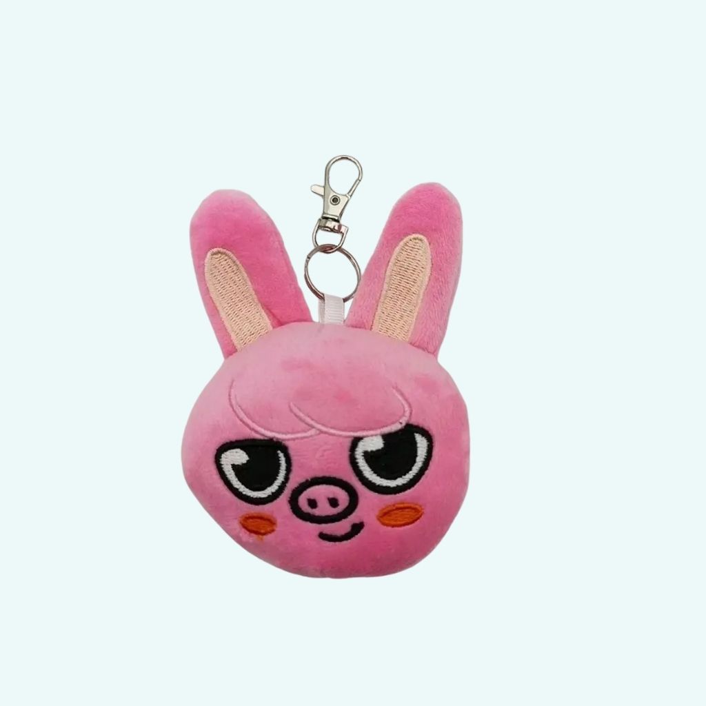 Stray Kids Changbin Kawaii Pink Rabbit Keychain Plush IMG 09 2025 Peluche Stray Kids Changbin porte clef lapin rose kawaii 5