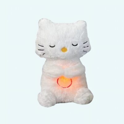 Breathing Cat Plush with Soothing Lullaby