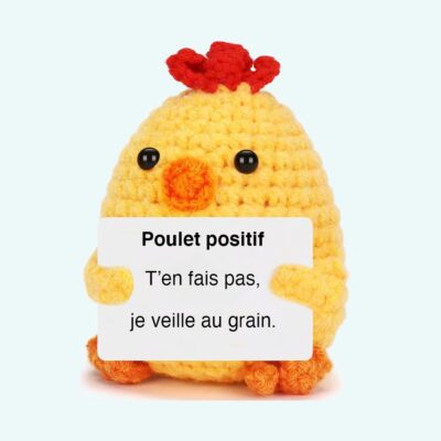 Positive Chicken Crochet Plush
