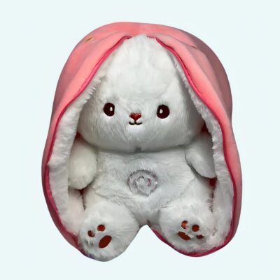 Breathing Strawberry Bunny Plush with Lullabies