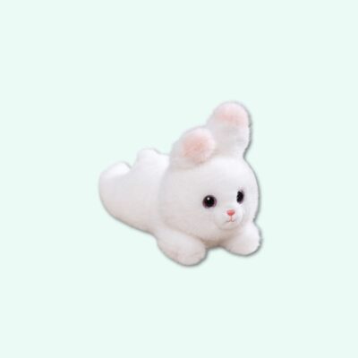 Weighted White Bunny Plush