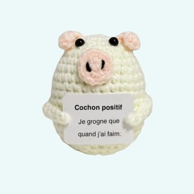Positive Pig Crochet Plush