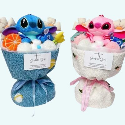 Stitch or Angel Plush Bouquet Cup